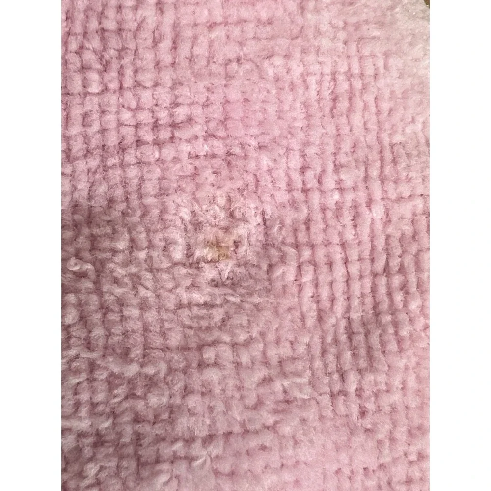 Vtg‎ Springmaid Small Pink Hand Finger Towels w/ Embroidered Retro Flowers Set 2